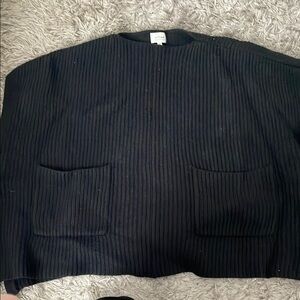 Wilfred Black Ribbed Sweater Shrug